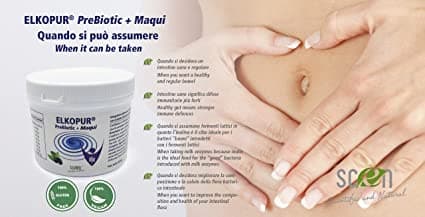 Elkopur PreBiotic + Maqui - integratore alimentare di Inulina polvere da cicoria con Maqui estratto, 220 grammi in Lactobacillus Scen Scientific and Natural - Poggibonsi, commercioVirtuoso.it