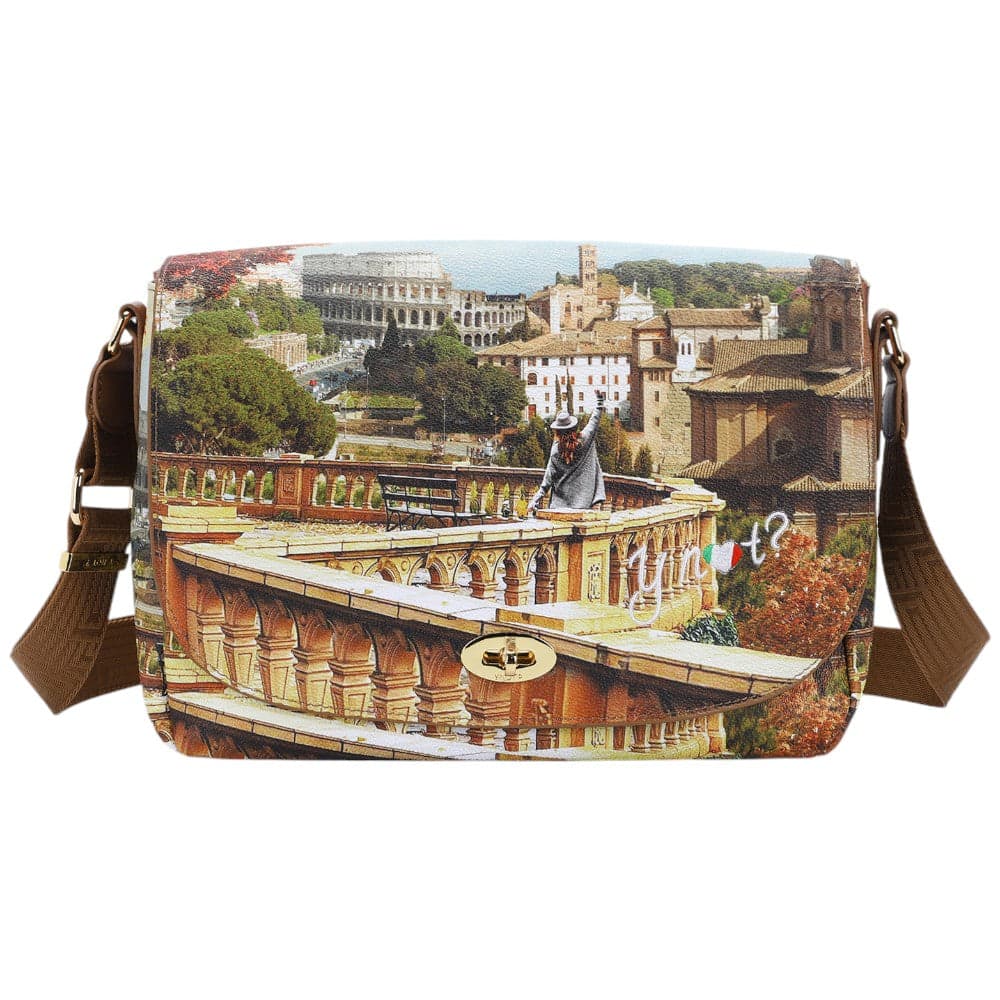 YNot borsa a tracolla flap bag ROME LANDSCAPE YES631F5