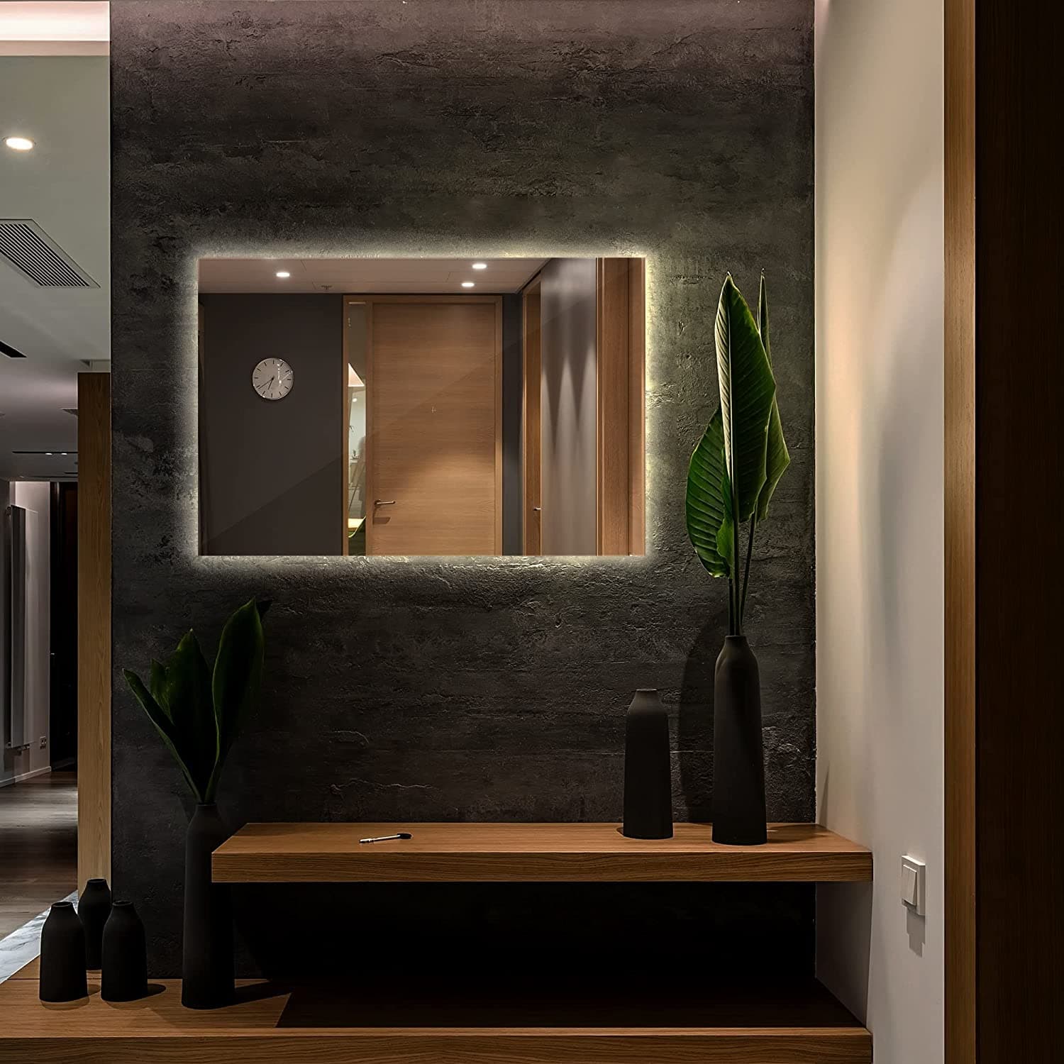 Specchio retroilluminato rettangolare da bagno a LED prodotto Artigianale "Made in Italy" in Specchi da parete Decor Space - Altamura, commercioVirtuoso.it