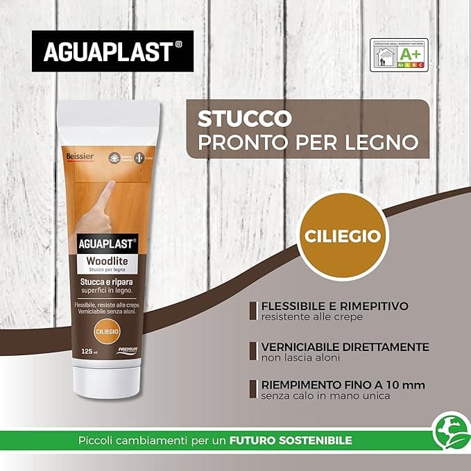 AGUAPLAST - AP STUCCO LEGNO WOODLITE CILIEG.125 ML in Stucco per legno Stockdoc - Terni, commercioVirtuoso.it