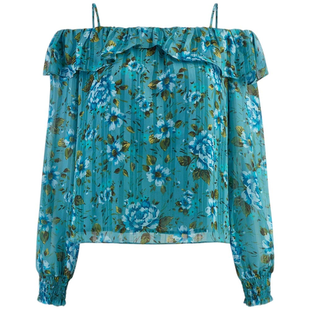 Guess blusa verde acqua Lucy W4YH63 WGBL2 Camicie Guess