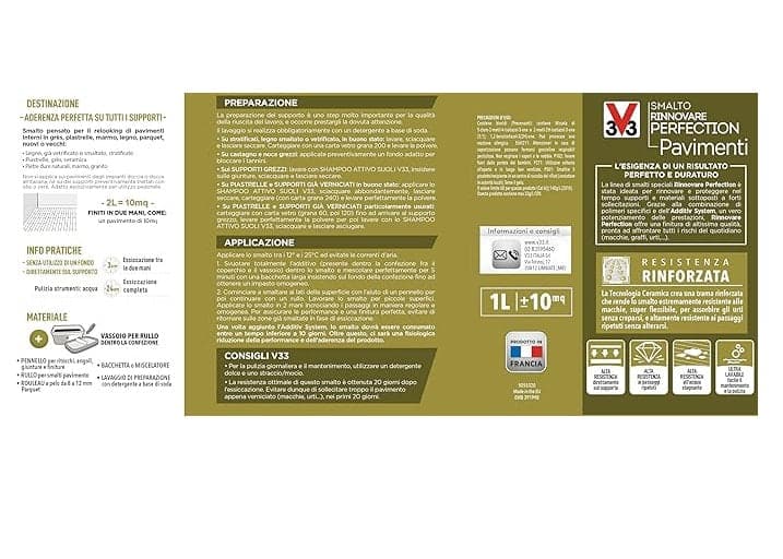 V33 - SMALTO RINNOVARE PERFECTION PAVIMENTI 750ML GRIGIO TALPA SATINATO in Vernice Stockdoc - Terni, commercioVirtuoso.it