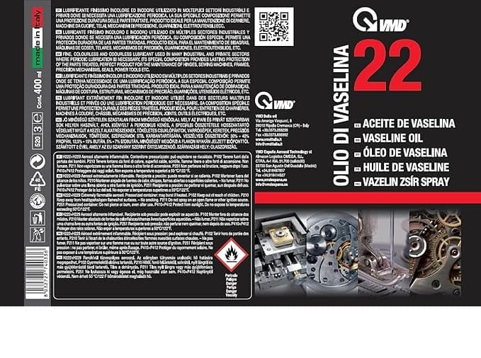 VMD - 22 OLIO VASELLINA SPRAY 400 ML in Lubrificanti Stockdoc - Terni, commercioVirtuoso.it