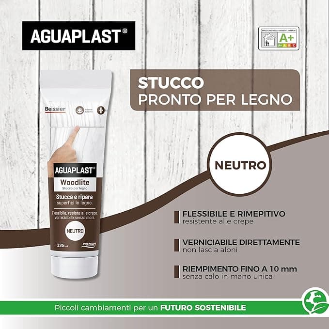 AGUAPLAST - AP STUCCO LEGNO WOODLITE NEUTRO 125 ML in Stucco Stockdoc - Terni, commercioVirtuoso.it