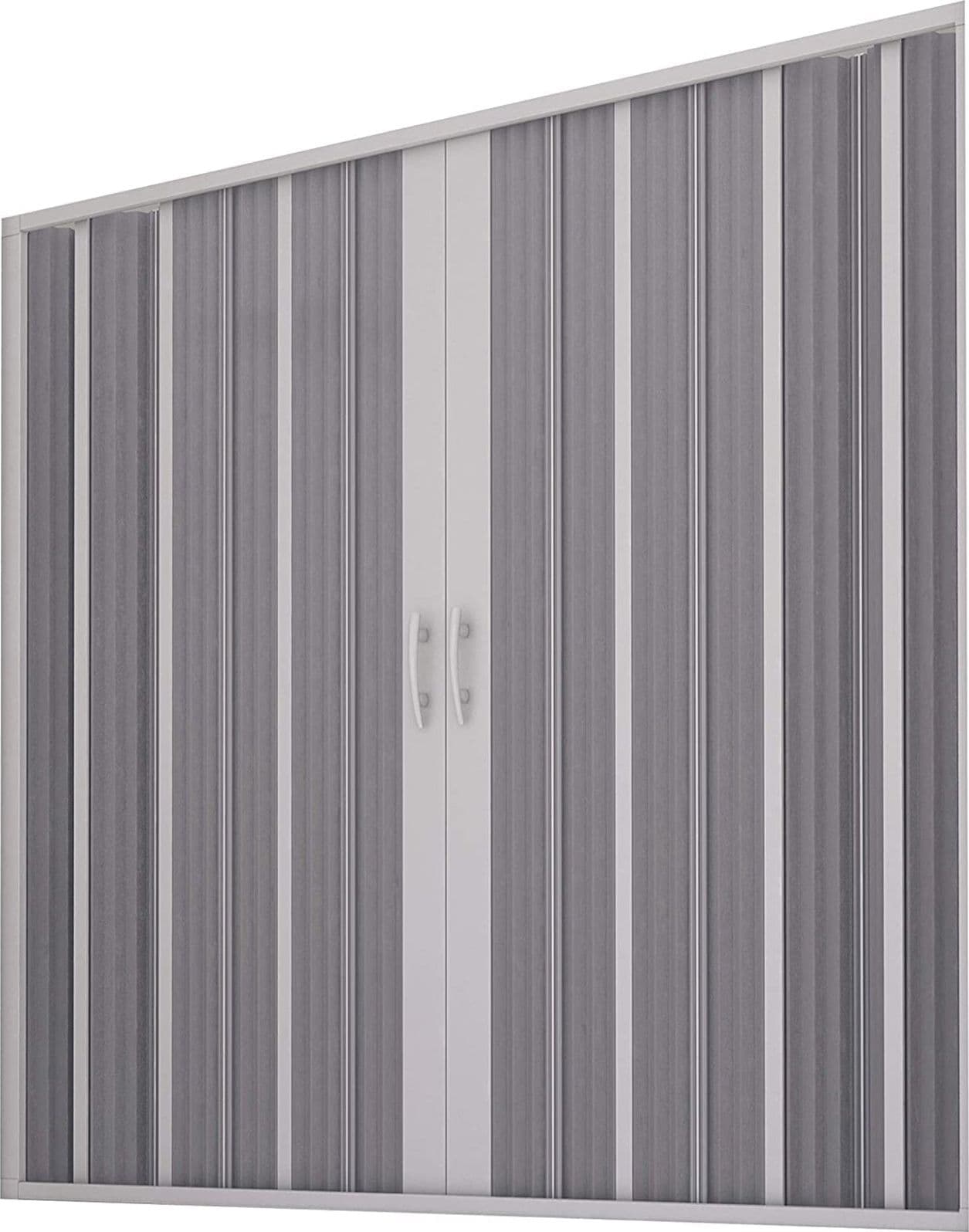 Box sopra vasca a nicchia "Flex" con fascia larga apertura centrale a soffietto riducibile "Made in Italy" - 11