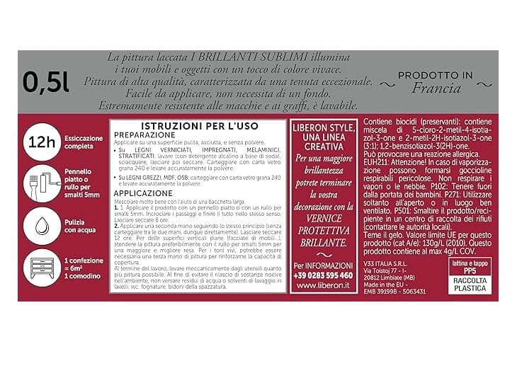 LIBERON - PITTURA LACCATA I BRILLANTI SUBLIMI GIALLO SOLE 500ML in Vernice per mobili Stockdoc - Terni, commercioVirtuoso.it