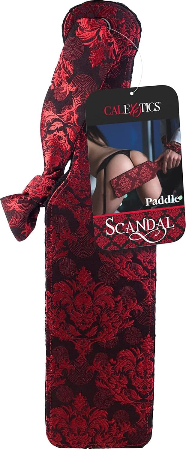 Sculacciatore Broccato Premium paddle rosso nero Bondage BDSM Fetish Fetish Calexotics in prodotto Erosdom - Palmi, commercioVirtuoso.it