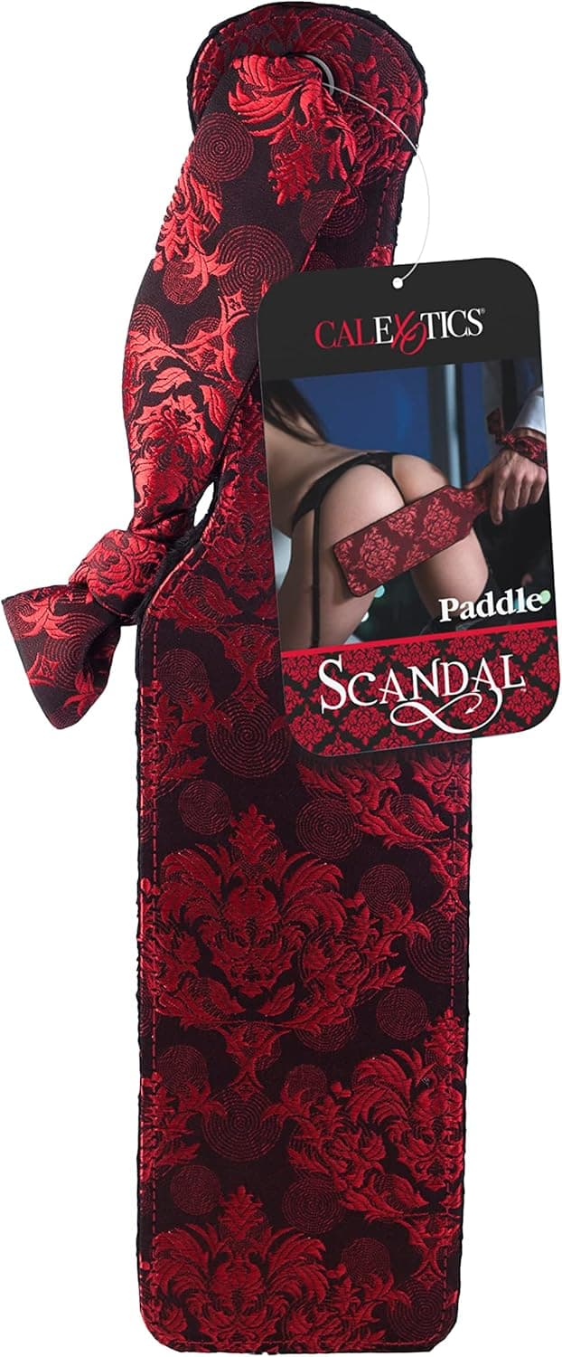 Sculacciatore Broccato Premium paddle rosso nero Bondage BDSM Fetish Fetish Calexotics in prodotto Erosdom - Palmi, commercioVirtuoso.it
