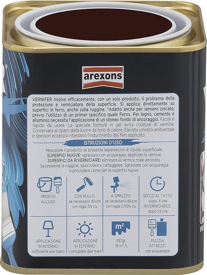 AREXONS - SMALTO VERNIFER ANTIRUGGINE ML.750 MARRO in Vernice Stockdoc - Terni, commercioVirtuoso.it