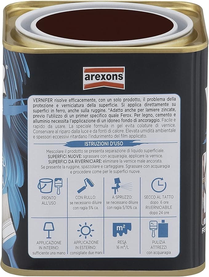 AREXONS - SMALTO VERNIFER ANTIRUGGINE ML.750 MARRO in Vernice Stockdoc - Terni, commercioVirtuoso.it