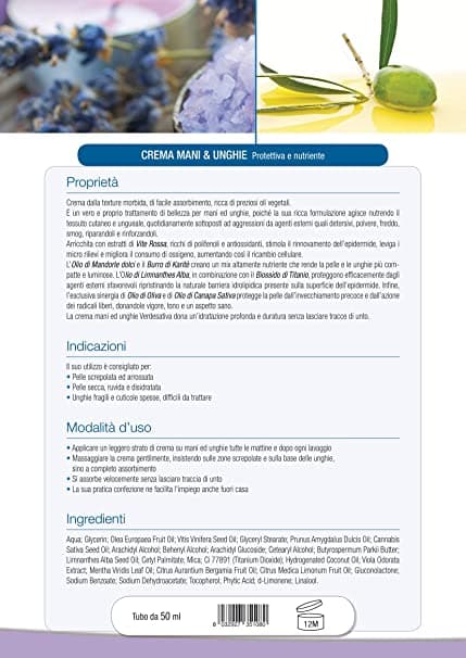 Crema mani & unghie - idratante, nutriente e protettiva - Verdesativa in Creme per mani e unghie Scen Scientific and Natural - Poggibonsi, commercioVirtuoso.it