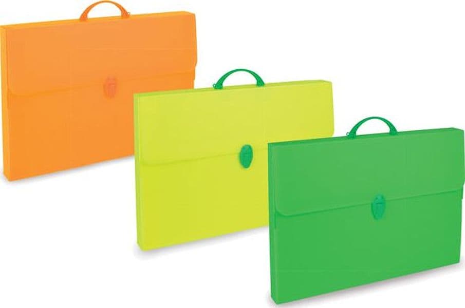 Valigetta polionda Fluo 36,5x56,5cm dorso 5,5cm colori assortiti
