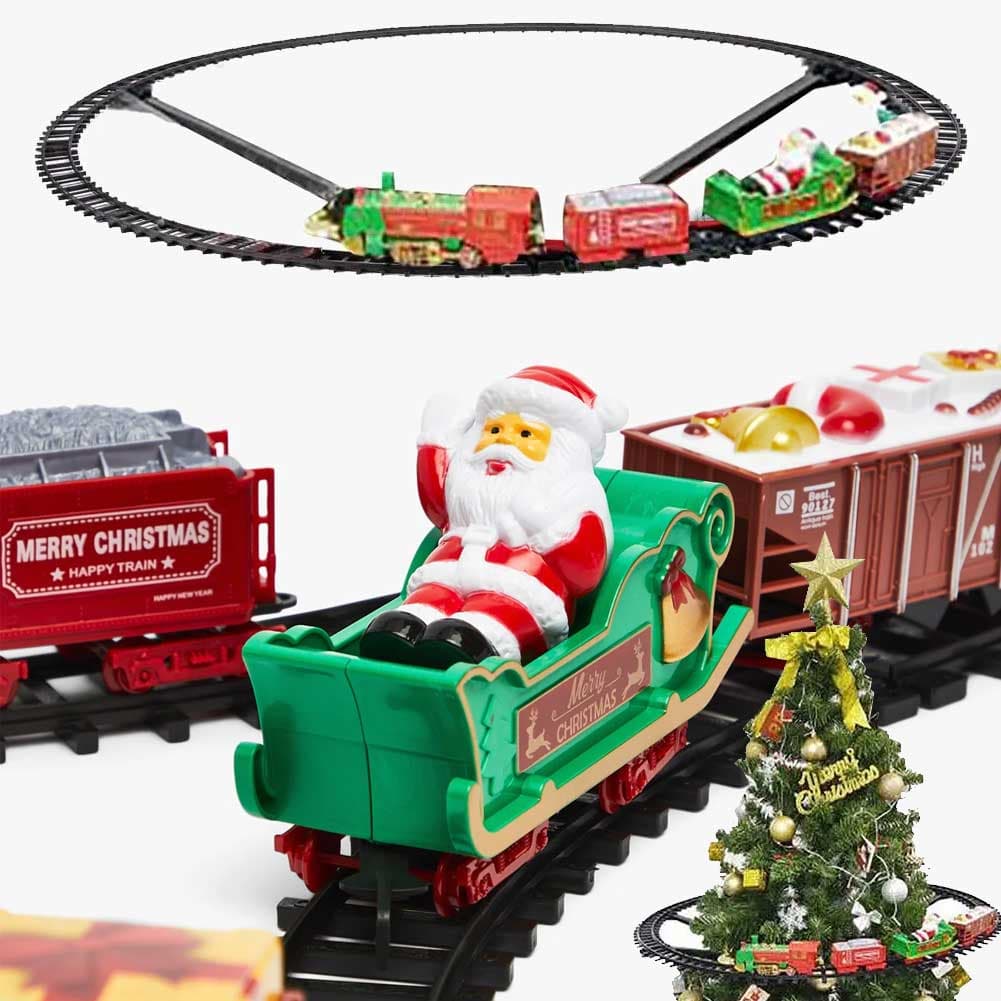 Trenino di Babbo Natale con Supporto per Centro Albero Luci e Suoni 89cm in Treni e veicoli su rotaia Danyx - Casoria, commercioVirtuoso.it