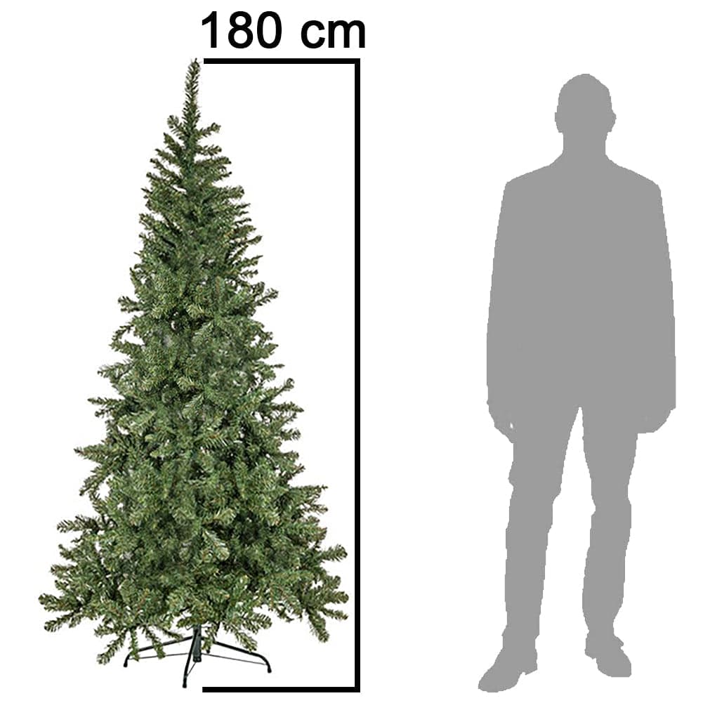 Albero di Natale Verde 180cm 650 Rami Effetto realistico Decorazione Natalizia in Alberi di natale artificiali Danyx - Casoria, commercioVirtuoso.it