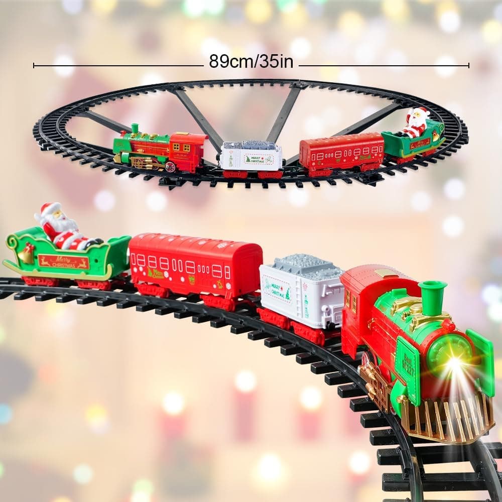 Trenino di Babbo Natale con Supporto per Centro Albero Luci e Suoni 89cm in Treni e veicoli su rotaia Danyx - Casoria, commercioVirtuoso.it