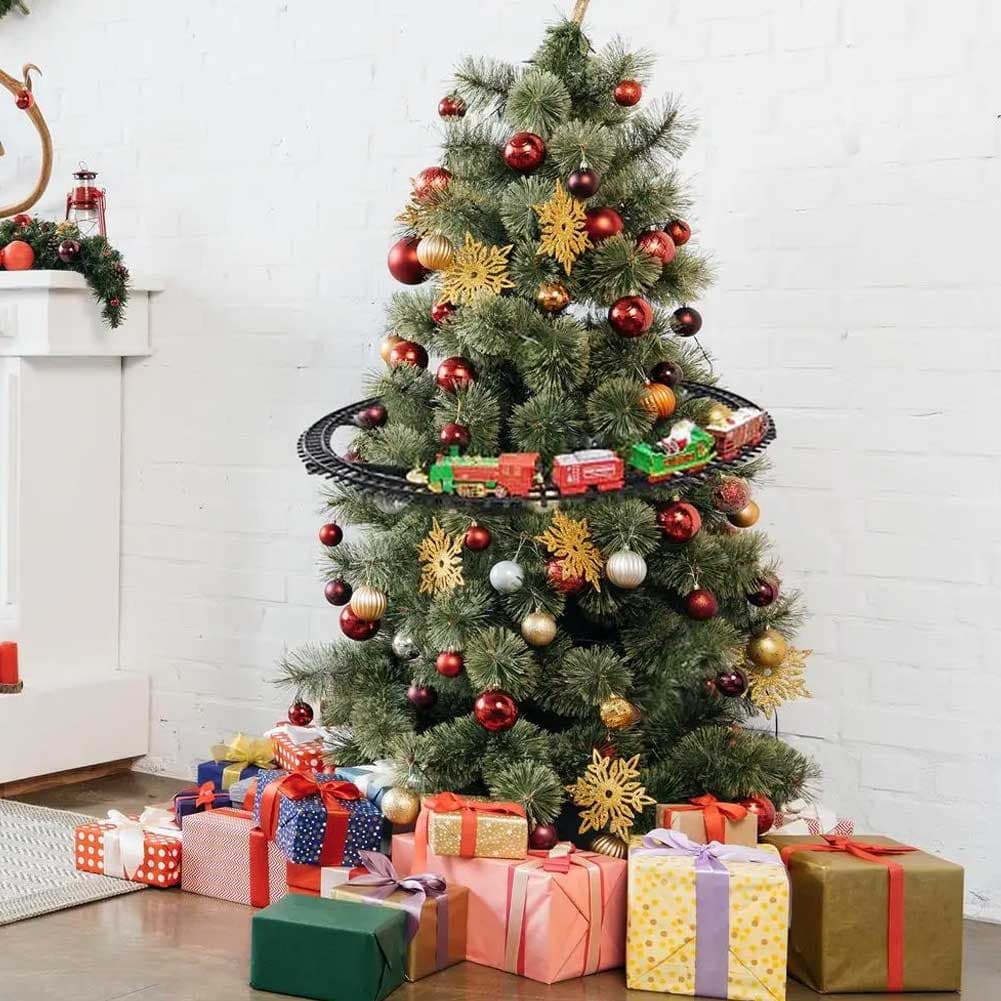 Trenino di Babbo Natale con Supporto per Centro Albero Luci e Suoni 89cm in Treni e veicoli su rotaia Danyx - Casoria, commercioVirtuoso.it