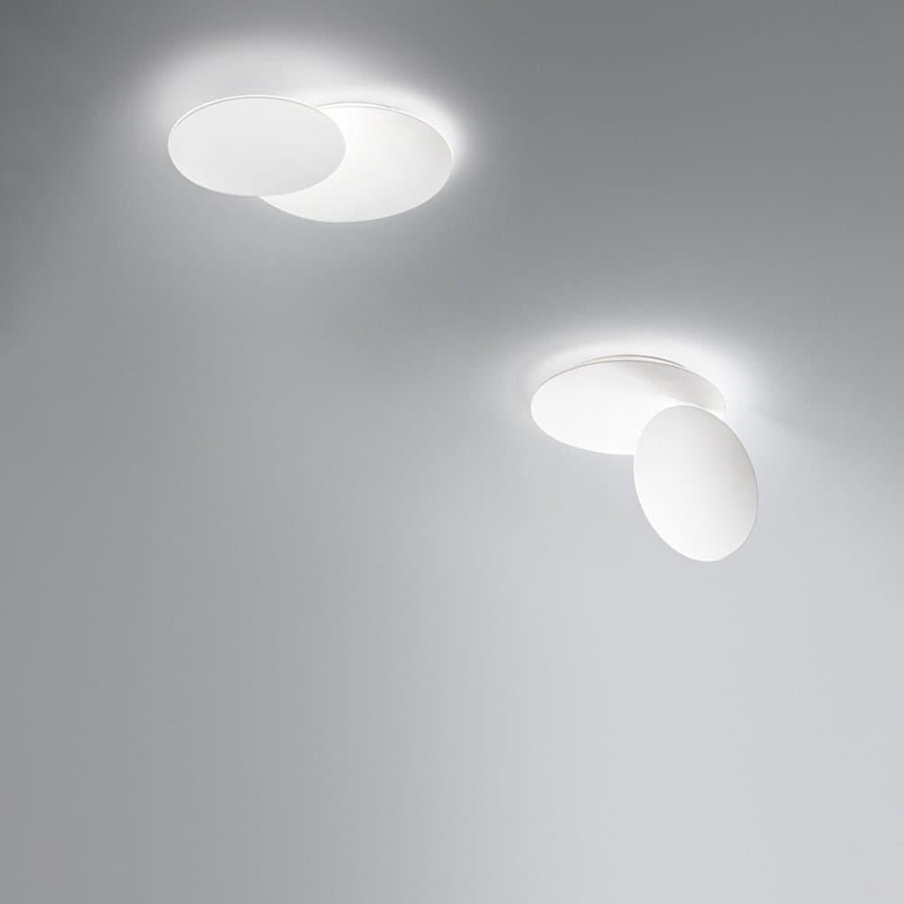 Plafoniera Contemporanea Drum Alluminio Bianco Led Integrato 33W in Plafoniere LuceArt - Montecorvino Pugliano, commercioVirtuoso.it