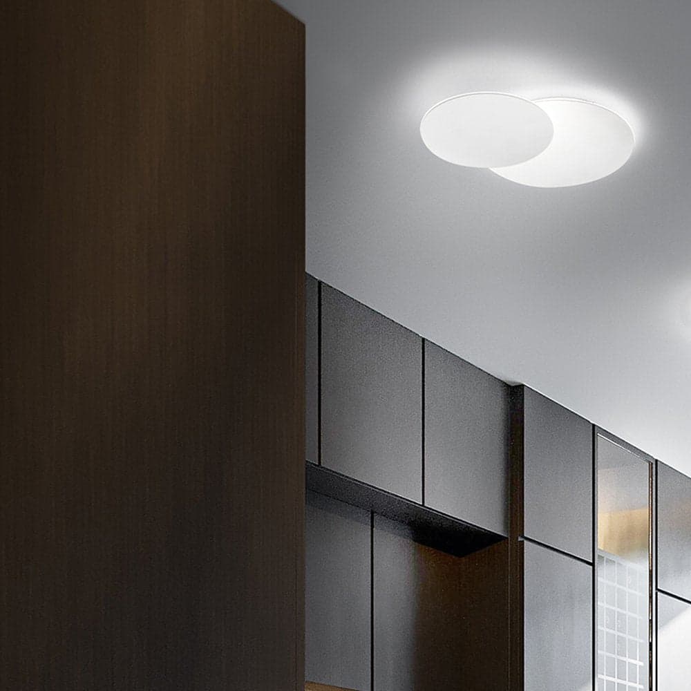Plafoniera Contemporanea Drum Alluminio Bianco Led Integrato 33W in Plafoniere LuceArt - Montecorvino Pugliano, commercioVirtuoso.it