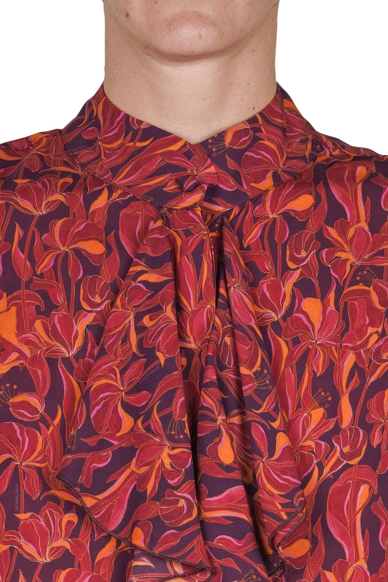 MALIPARMI Maliparmi - Camicia - 460721 - Fantasia Bordeaux da donna in Bluse e camicie Drestige - Casamassima, commercioVirtuoso.it