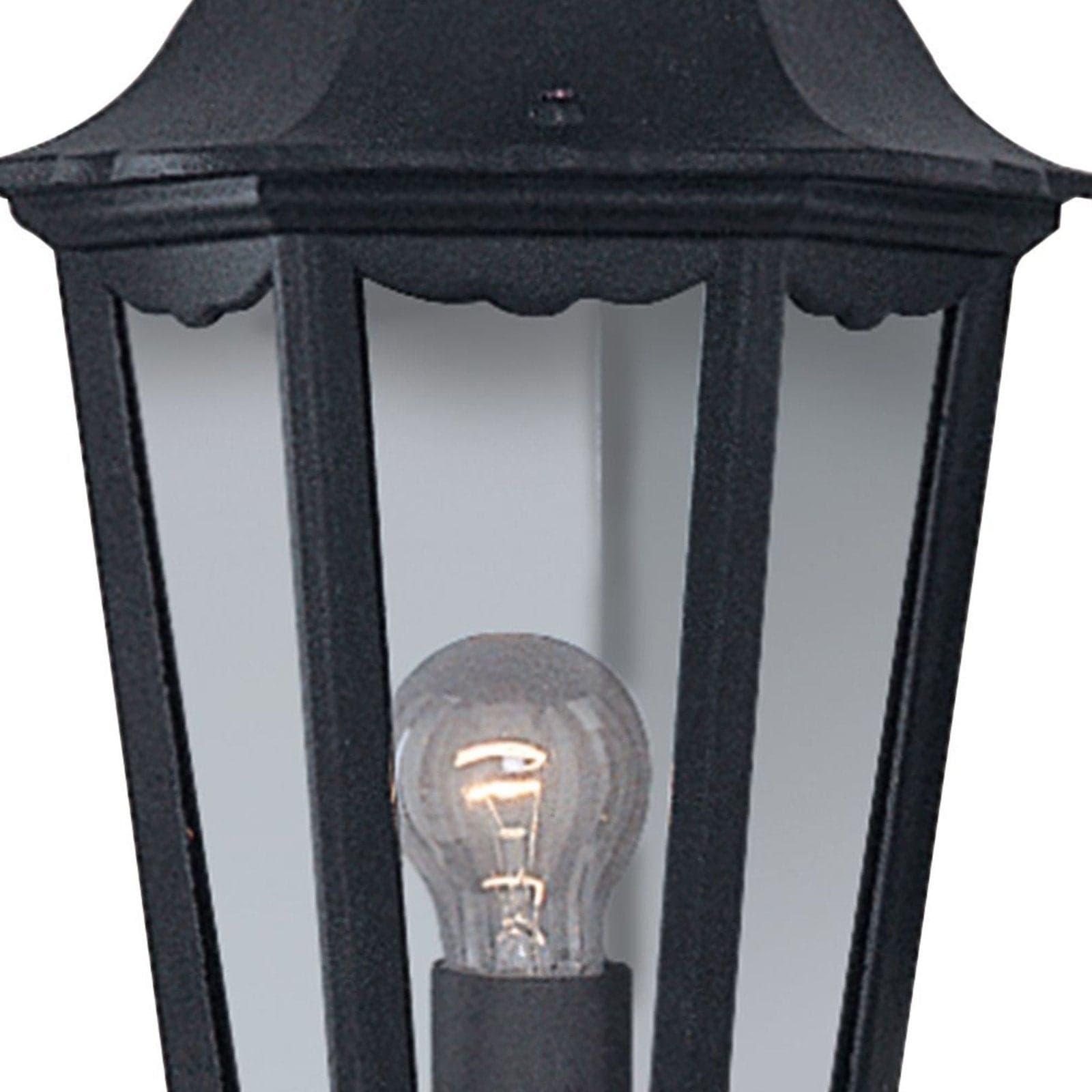 Applique Rustico-Country Alex Alluminio Nero Vetro 1 Luce E27 in Applique LuceArt - Montecorvino Pugliano, commercioVirtuoso.it