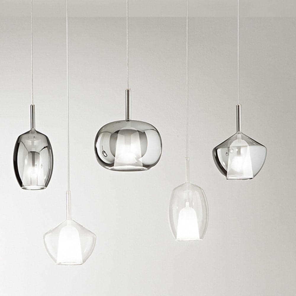 Vetro Borosilicato Contemporaneo Rain Fumè Specchiato D20 Senza Rosone in Mensole bagno LuceArt - Montecorvino Pugliano, commercioVirtuoso.it