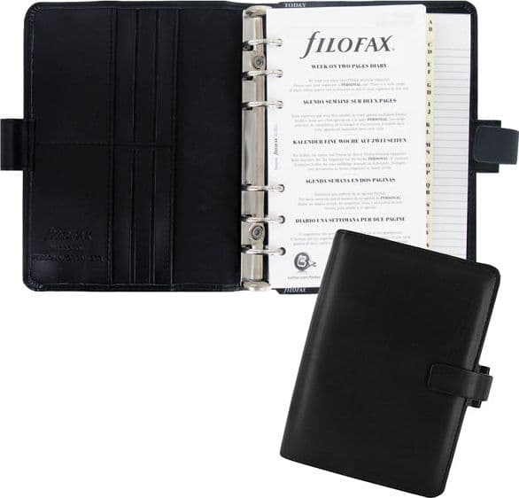 Organiser Metropol Personal f.to 188x135x38mm nero similpelle Filofax