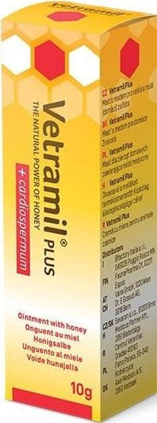 Vetramil Plus Unguento al Miele e Oli Essensiali e Cardiosperum per Cani e Gatti 10gr Bfactory
