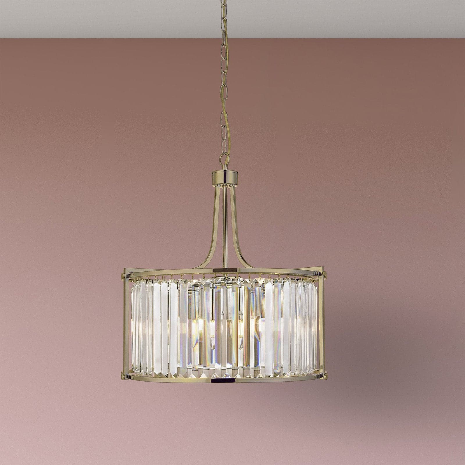 Lampadario Tondo Contemporaneo Victoria Acciaio Adjustable Vetro 5 Luci E27 in Lampade a sospensione LuceArt - Montecorvino Pugliano, commercioVirtuoso.it