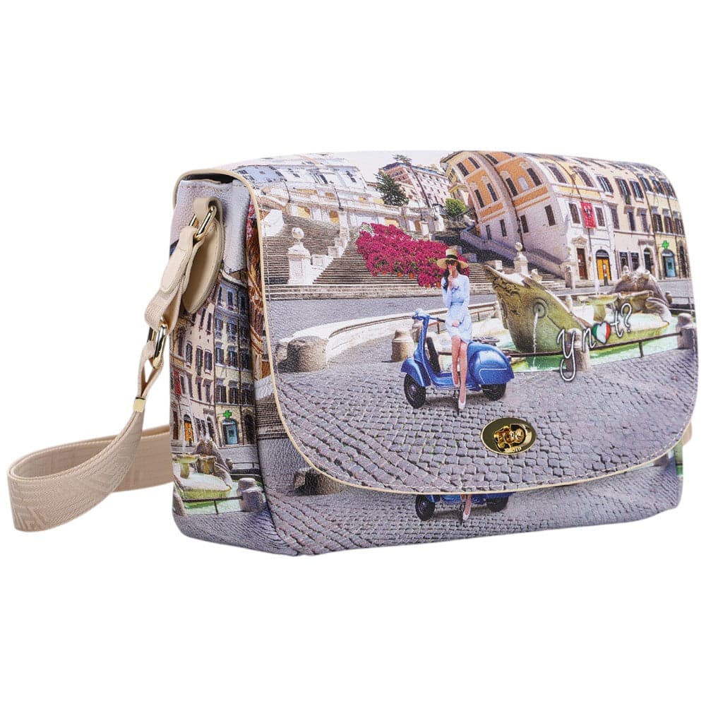 YNot borsa a tracolla flap bag stampa Vacanza Romana YES631S5 Borse YNot