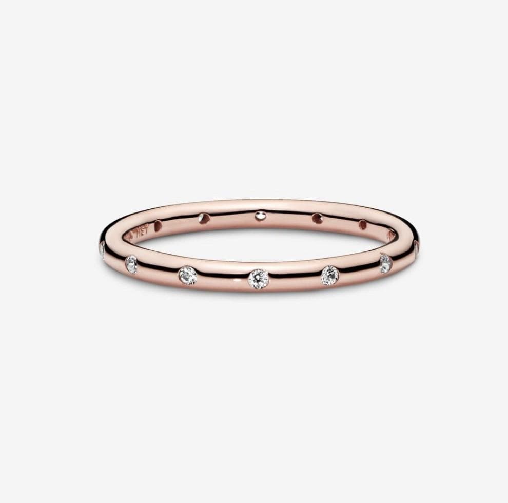 Pandora Anello a fascia scintillante semplice rosè in Anelli Alba Gioielli - Casoria, commercioVirtuoso.it