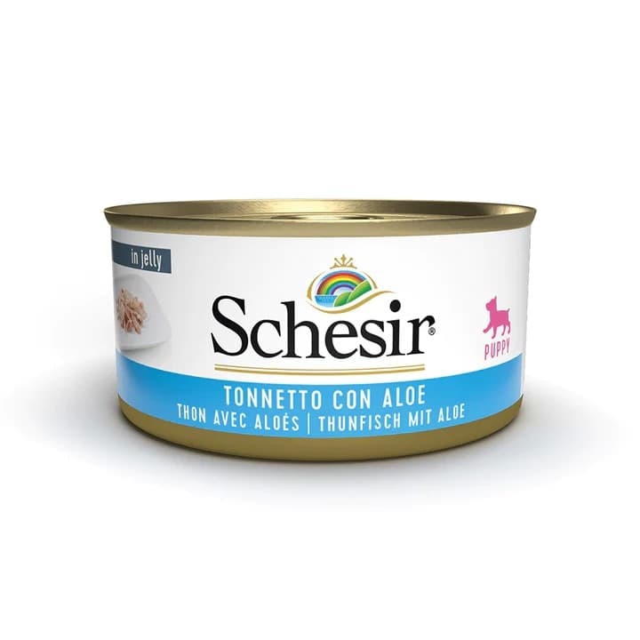 Schesir Jelly Puppy Tonnetto con Aloe Scatoletta per Cani Cuccioli 150gr in Umido 101 Market - Poggibonsi, commercioVirtuoso.it
