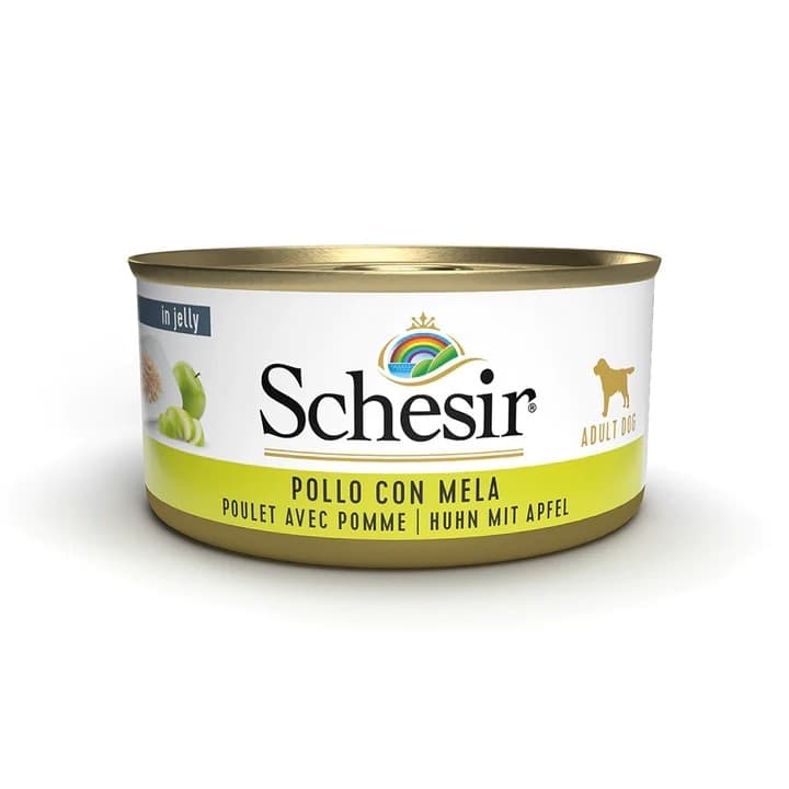 Schesir Jelly Adult Pollo con Mela Scatoletta per Cani Adulti 150gr in Umido 101 Market - Poggibonsi, commercioVirtuoso.it