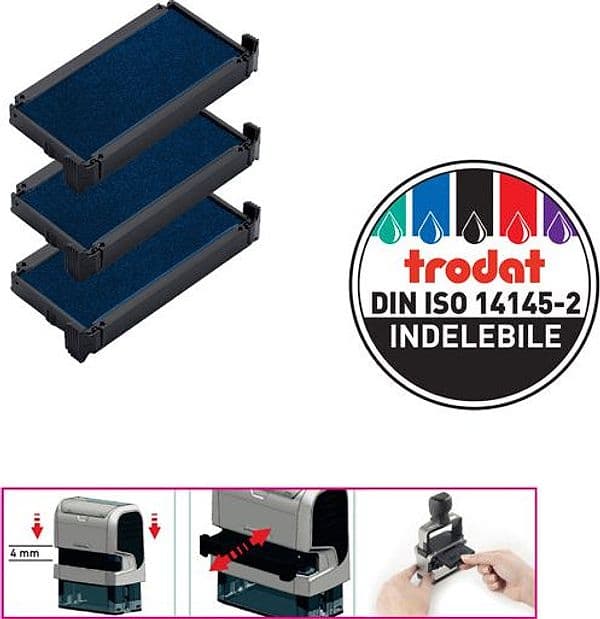 Blister da 3 tamponi 6/4912 blu Trodat