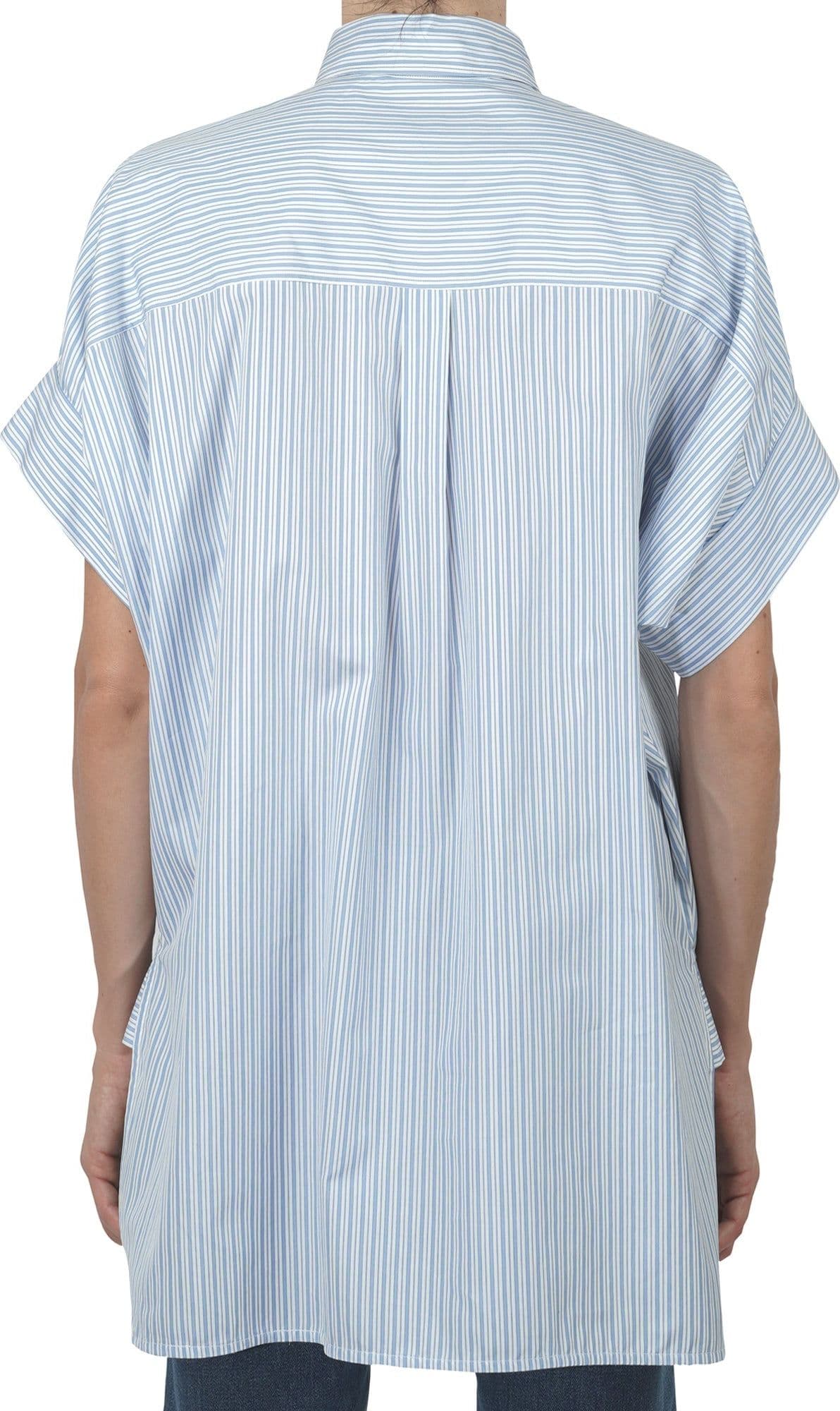 WEEKEND MAXMARA Weekend MaxMara - Camicia - 460898 - Bianco/Azzurro da donna in Bluse e camicie Drestige - Casamassima, commercioVirtuoso.it