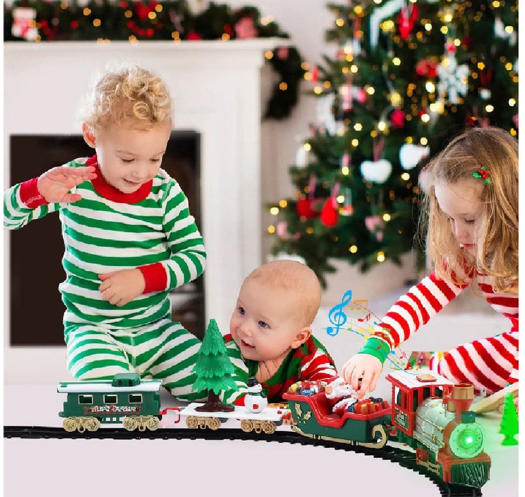 Trenino Natalizio Sotto Albero 22 Pezzi 43x60cm Luci e Suoni Decorazione Natale in Treni e veicoli su rotaia Danyx - Casoria, commercioVirtuoso.it