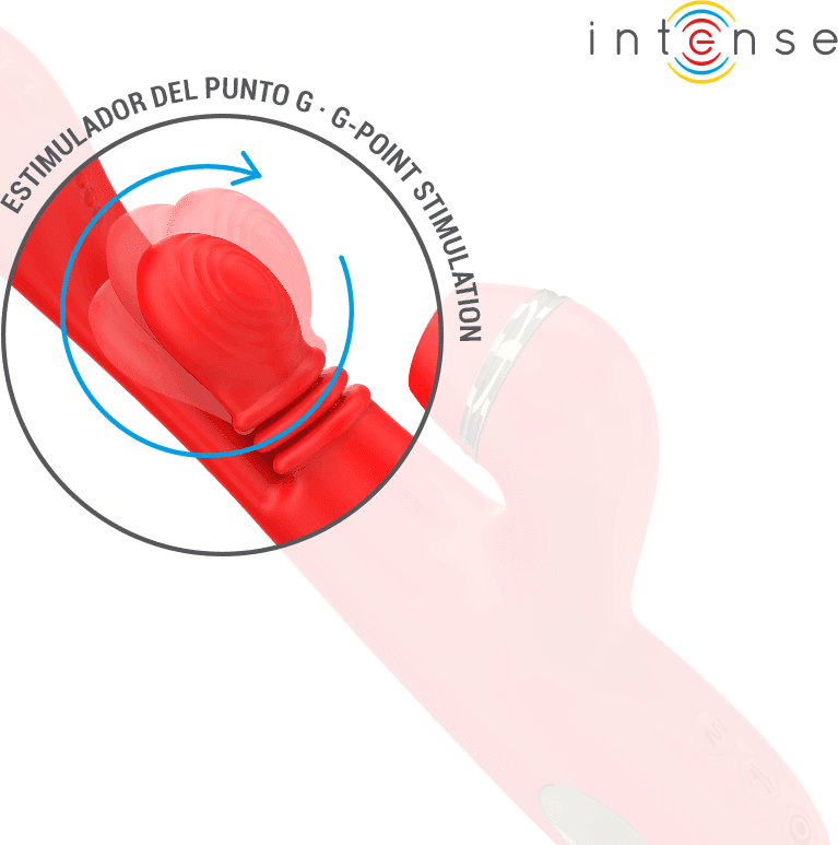 INTENSE - KATY STIMOLATORE CLITORIDEO MULTIFUNZIONE 4 TESTINE INTERCAMBIABILI ROSSO in Vibratori Lay-on Desideria Shop - Latina, commercioVirtuoso.it