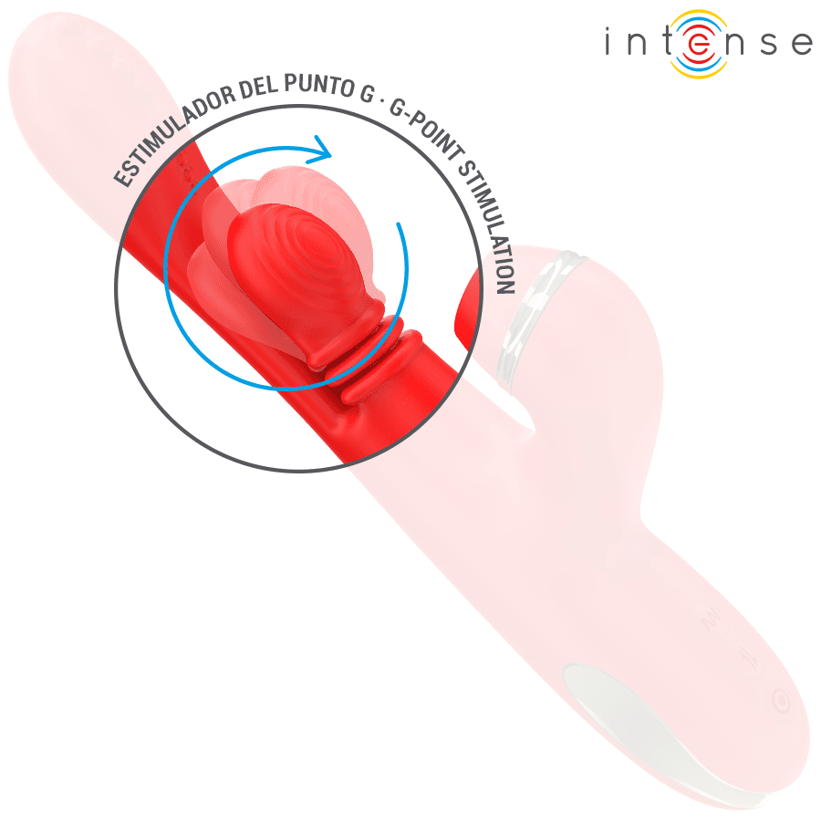INTENSE - KATY STIMOLATORE CLITORIDEO MULTIFUNZIONE 4 TESTINE INTERCAMBIABILI ROSSO in Vibratori Lay-on Desideria Shop - Latina, commercioVirtuoso.it