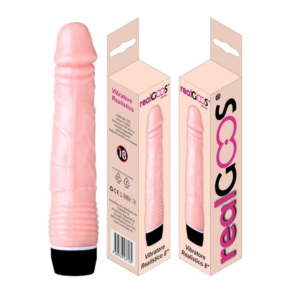 realGOOS®Vibratore economico in TPE morbido flessibile color carne dildo vibrante in Vibratori realistici Kondorama - Martinsicuro, commercioVirtuoso.it
