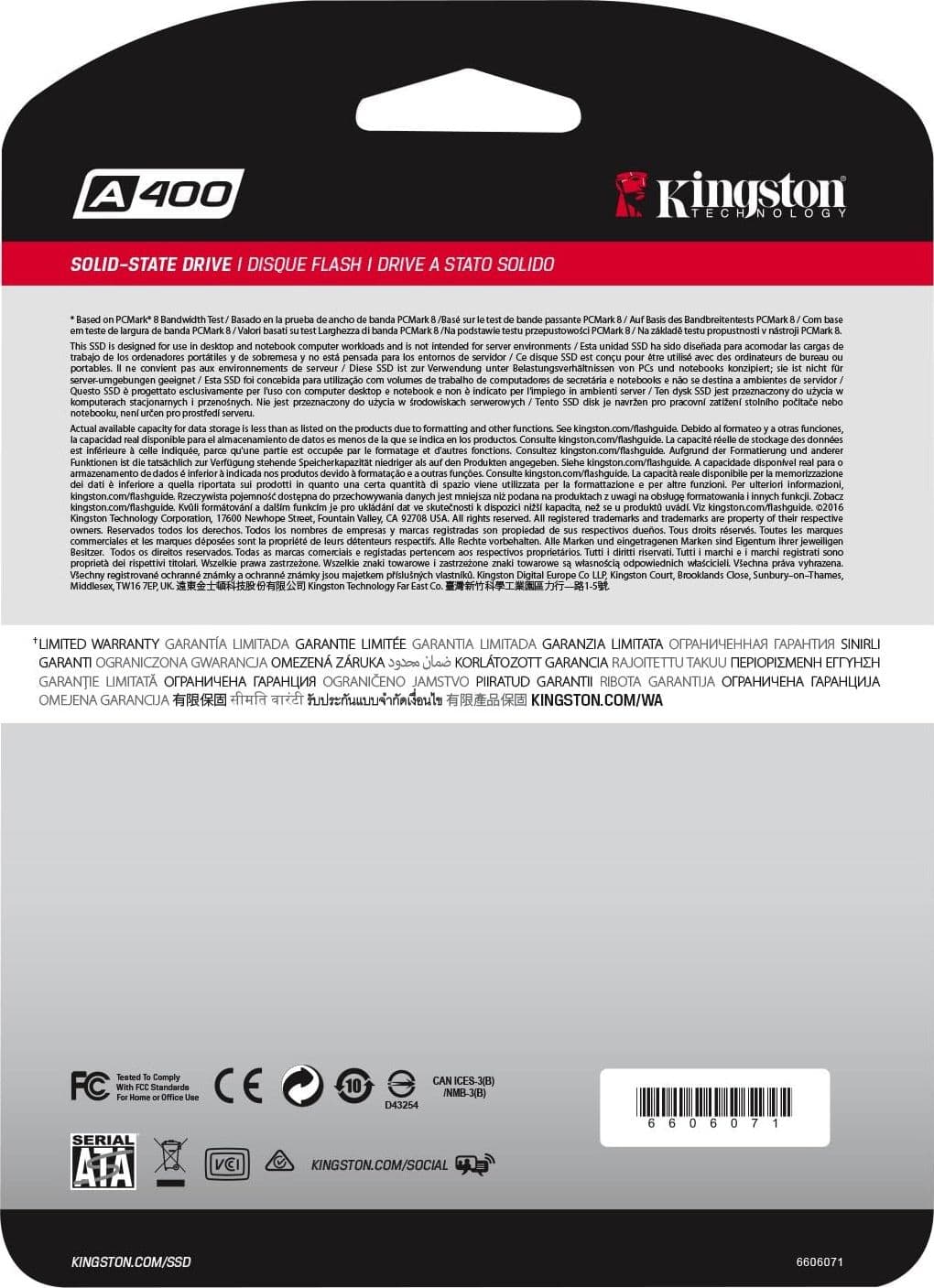Kingston A400 Ssd Interno Da 2,5 Pollici 480Gb SA400S37/480G in  Prezzo Bomba Store - Casalnuovo di Napoli, commercioVirtuoso.it