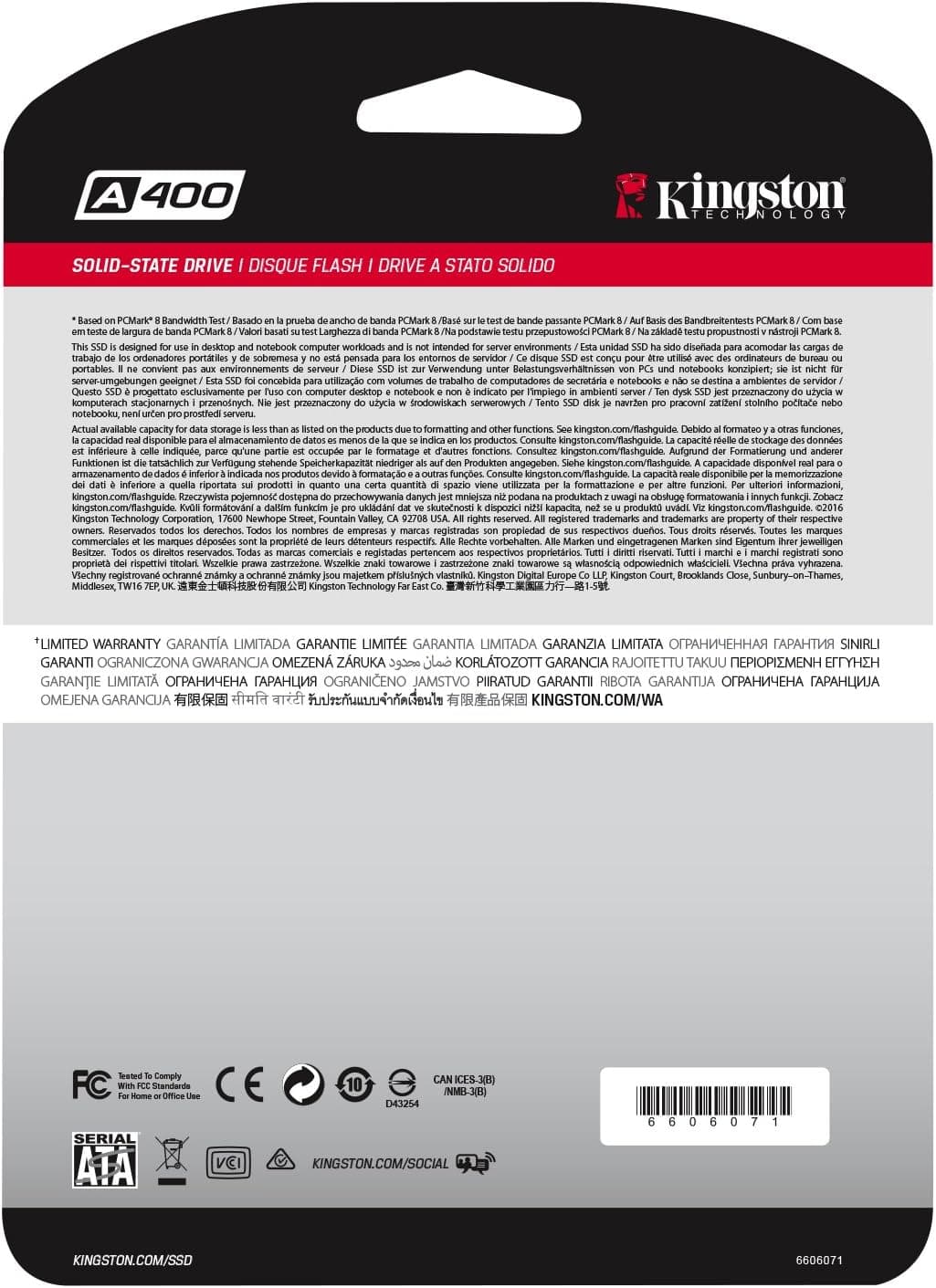 Kingston A400 Ssd Interno Da 2,5 Pollici 480Gb SA400S37/480G in  Prezzo Bomba Store - Casalnuovo di Napoli, commercioVirtuoso.it