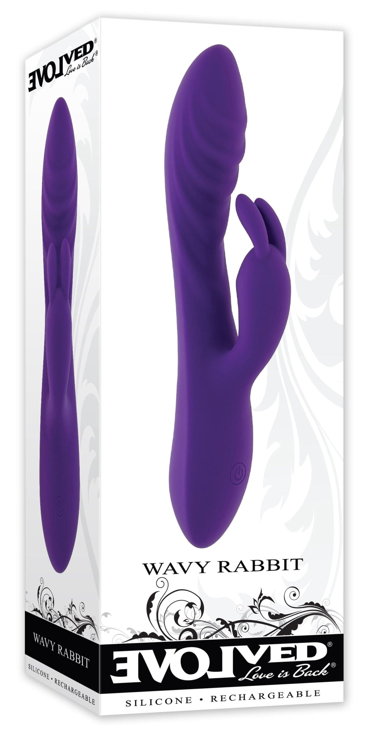Vibratore Rabbit ondulato Wavy 2 motori USB 20,6 cm 10 vibrazioni IPX7 in prodotto Erosdom - Palmi, commercioVirtuoso.it