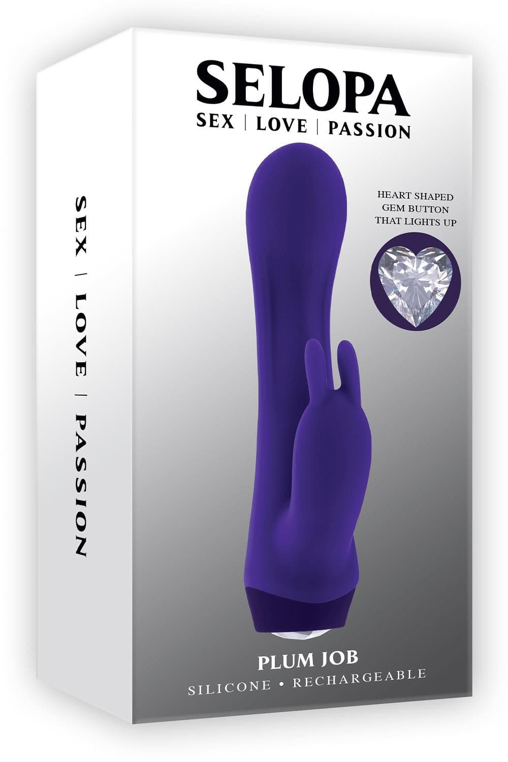 Vibratore lusso Rabbit Plum Job 2 motori curvo punto G con gemma cuore 10 vibro in prodotto Erosdom - Palmi, commercioVirtuoso.it