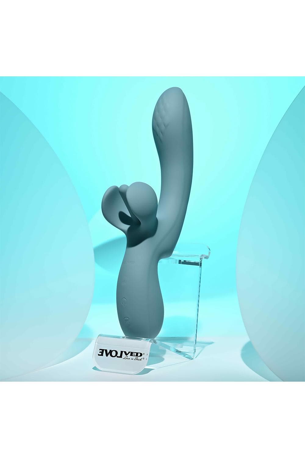 Vibratore Rabbit grande con stimolatore clitoride movimento indipendente 5 x EVOLVED RABBIT VIBRATOR TAKE YOUR FLICK BLUE in prodotto Erosdom - Palmi, commercioVirtuoso.it