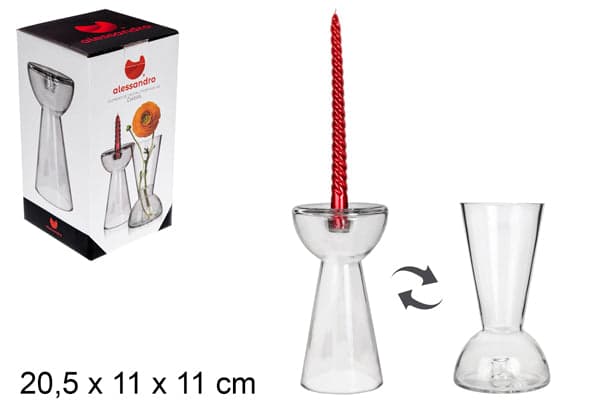 Vaso di Vetro 'Dama' Candela Reversibile in Vasi Save The Money - Rimini, commercioVirtuoso.it