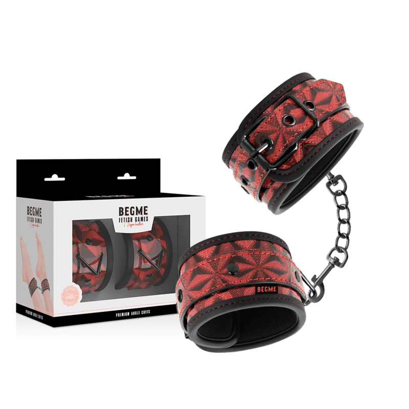 BEGME cavigliere fetish in morbido neoprene colore rosso e nero in Accessori per costrizione Kondorama - Martinsicuro, commercioVirtuoso.it