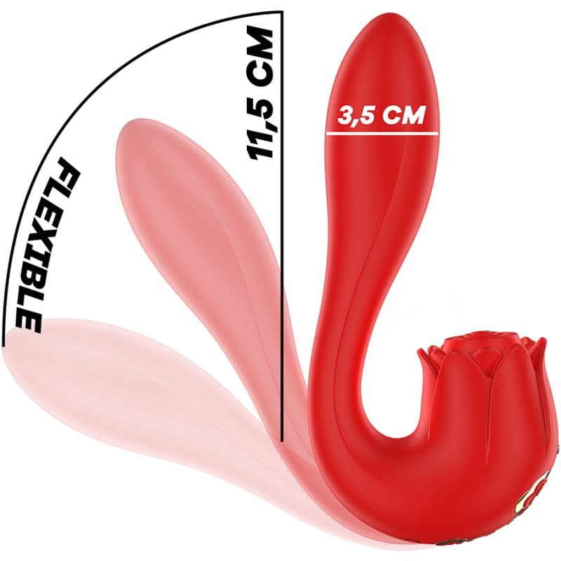 MIA succhia clitoride in silicone rosso vibratore tapping pulsante impermeabile USB in prodotto Kondorama - Martinsicuro, commercioVirtuoso.it