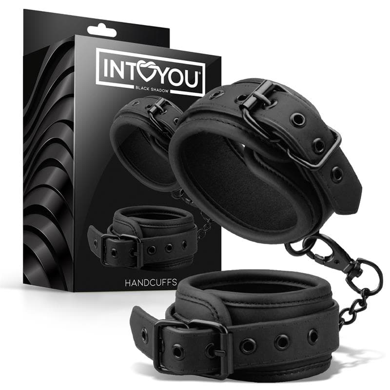 INTOYOU manette polsiere fetish BDSM in morbido neoprene nero senza nichel in Manette Kondorama - Martinsicuro, commercioVirtuoso.it