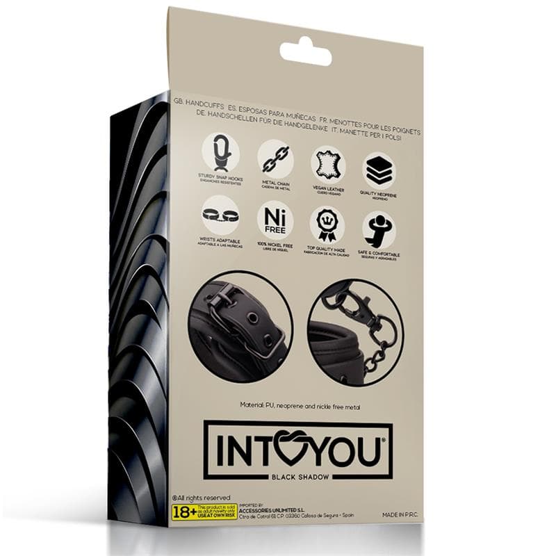 INTOYOU manette polsiere fetish BDSM in morbido neoprene nero senza nichel in Manette Kondorama - Martinsicuro, commercioVirtuoso.it