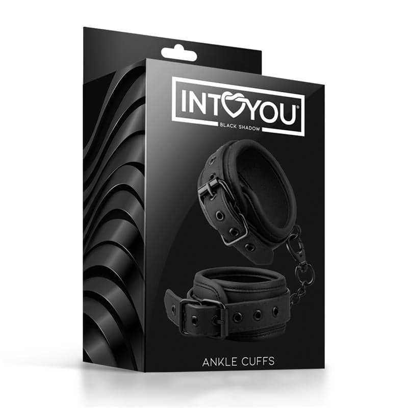 INTOYOU manette cavigliere fetish BDSM in morbido neoprene nero senza nichel in Cinghie Kondorama - Martinsicuro, commercioVirtuoso.it