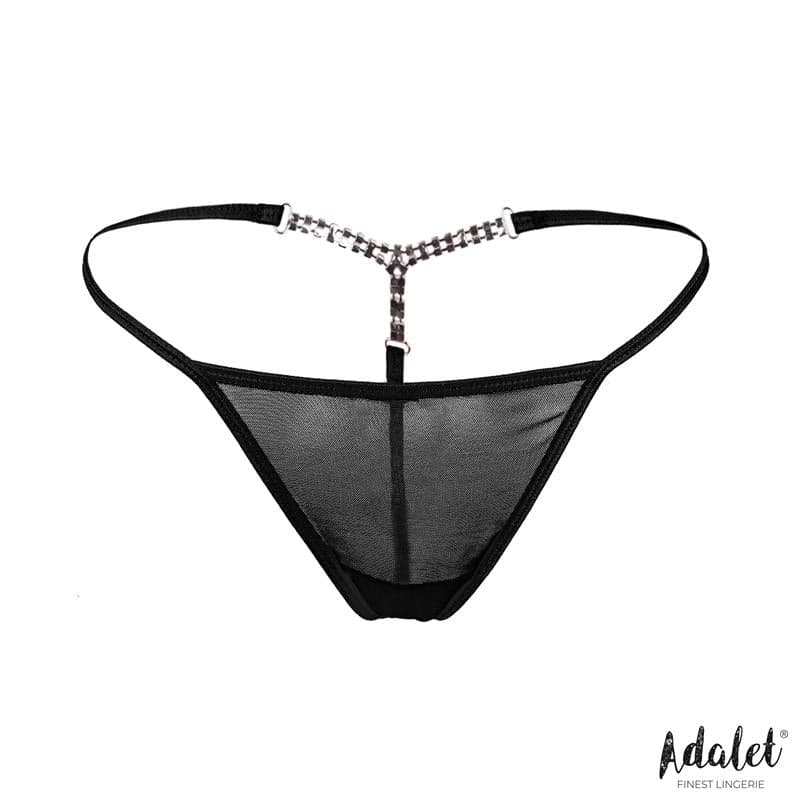 ADALET LINGERIE Perizoma mutandina nera Fiona con strass sul retro taglia SM in Perizomi string e tanga Kondorama - Martinsicuro, commercioVirtuoso.it